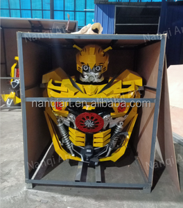 Accesorios de decoración de Centro Comercial Grande para exteriores, modelo de Animatronics de tamaño real, escultura de Robot de pintura de Metal amarillo alto de 2 <span class=keywords><strong>M</strong></span> 3 <span class=keywords><strong>M</strong></span> para gran oferta - Product Image 5