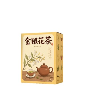High-End Honeysuckle Tea Gift Box Customization with Matt Lamination & Embossing <b>Sponge</b> Lining - Product Image 1