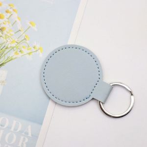 Promotion Accessories Ladies Gift <b>Circle</b> Leather Key <b>Rings</b> With Logo Custom - Product Image 6