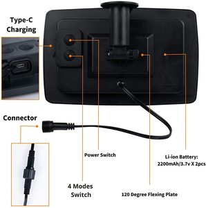 Đèn Dây Năng Lượng Mặt Trời Halloween Giáng Sinh Màu Đen E12 4 Chế Độ Có Ổ Cắm Bóng Đèn <span class=keywords><strong>Edison</strong></span> Điện Áp Thấp G40 Chống Nước - Product Image 3