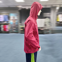 Jaket Olahraga Sepak Bola Burgundy Kustom, Pakaian Luar Latihan Tim, Windbreaker Ringan, Resleting Penuh, Pakaian Luar Sepak Bola, Pabrik OEM
