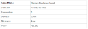 Ti金属pvdターゲット99.95% チタンスパッタターゲットマグネトロンスパッタリング用 - Product Image 6