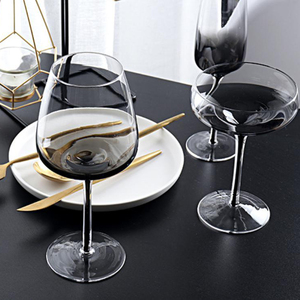Flûtes à champagne sans plomb, gris uni, <span class=keywords><strong>noir</strong></span> et <span class=keywords><strong>fumé</strong></span>, style européen personnalisé, lavables au lave-vaisselle - Product Image 3