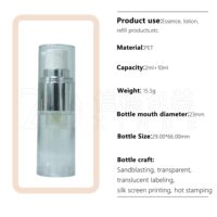 Flacon pompe sans air à double compartiment en PET écologique personnalisé 2 ml + 10 ml, contenant pour sérum et essence, pour ensemble de soins de la peau
