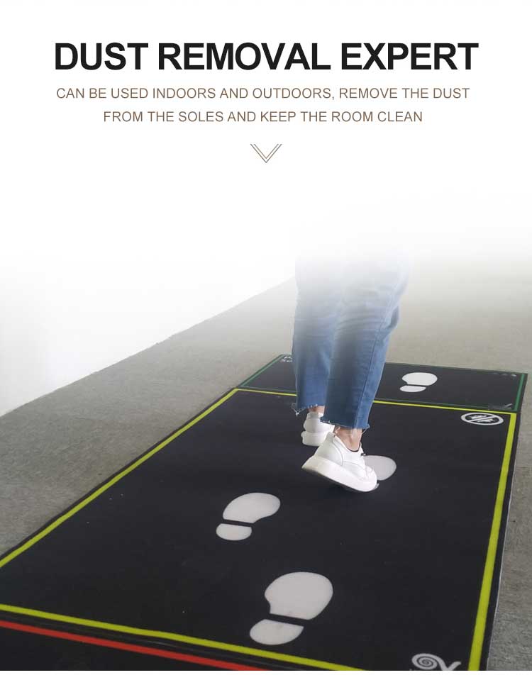 Hot sale PVC back Printed Velour Door Mat Disinfectant mat(图4)