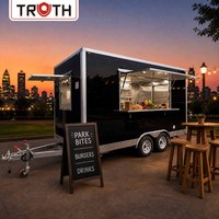 Remorque alimentaire mobile personnalisée Truth avec équipement de cuisine et fenêtre de service, chariot commercial sur mesure pour la vente de rue