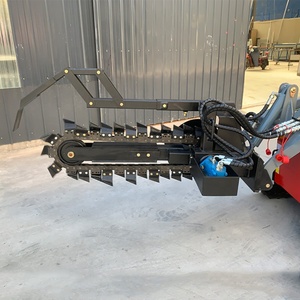 Accesorios para cargadora de dirección deslizante Zanjadora de cadena de tendido de cables unida con mini cargadora de dirección deslizante Máquina de zanjas continua - Product Image 6