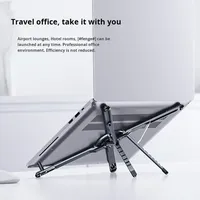 Support de téléphone pliable magnétique en alliage d'aluminium réglable 3 en 1, support portable multifonction pour téléphone portable et tablette pour bureau