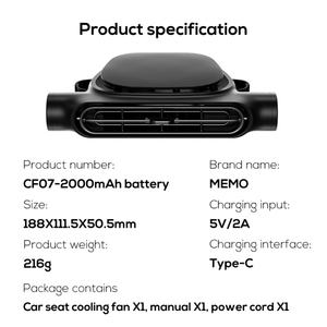 Pluska CF07 Automotive <b>12V</b> 24V Wide Voltage <b>Fan</b> 2000mAh Battery Operated Compact Mini <b>Fan</b> 3 Adjustable Speeds - Product Image 6