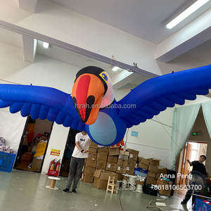 Renkli aydınlatma ile uçan kuş şişme papağan hayvan şekilli balon - Product Image 1