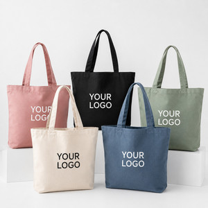 Sac fourre-tout en toile robuste de 12 oz avec soufflet de fond, logo personnalisé, réutilisable, écologique, pour événements et commerce de détail - Product Image 1
