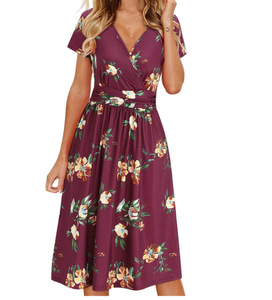 JF-vestido largo con estampado Floral para mujer, Vestido largo de playa con mangas coloridas y estampado Floral - Product Image 2