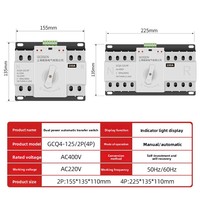 Panneau de commande de commutateur de transfert automatique (ATS) BYQ5E Liangkai 20A 6 kA, capacité de coupure 2 pôles, monophasé/triphasé, industriel