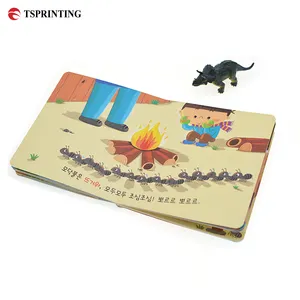 Free Samples 3D Effect Kids Cardboard Cartoon Flip Pop-up Book Printing Manufacture Factory Educational Board Books Printing