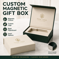Scatola Regalo Magnetica Personalizzata con Logo, Scatola Pieghevole in Cartone Rigido con Chiusura Magnetica, Opzioni di Inserto, Ordini Personalizzati Accettati