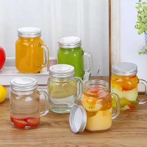 Nhà Máy Tùy Chỉnh 8 Oz Rỗng Rộng Miệng Rõ Ràng <span class=keywords><strong>Glass</strong></span> <span class=keywords><strong>Mason</strong></span> <span class=keywords><strong>Jar</strong></span> Với Nắp Xử Lý Cho Nguồn Cung Cấp Nhà Bếp - Product Image 4