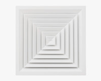 Usine directe en alliage d'aluminium diffuseur carré plafond ventilation persienne réglable pour l'angle ou le volume du flux d'air