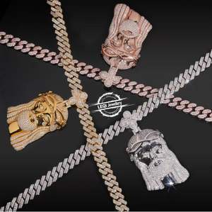 Colgante de Jesús con Diamantes VVS de Laboratorio Personalizado - Joyería Hip Hop de Oro de 9K-18K con Certificación de Probador de Diamantes - Product Image 2