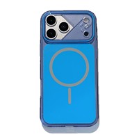 Coque transparente magnétique mate avec grande fenêtre anti-chute compatible iPhone 17 PRO MAX