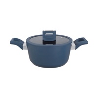Ucc-Life Ensemble d'ustensiles de cuisine antiadhésifs forgés 8 pièces Batterie de cuisine en métal au design classique avec casseroles et poêles en granit