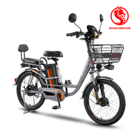 Vélo de ville homologué CE, vélo électrique pour trajets quotidiens, 800W, moteur sans balais, batterie au plomb-acide 48V, 3 vitesses, acier au carbone, frein à disque, réflecteur arrière, marqueurs latéraux