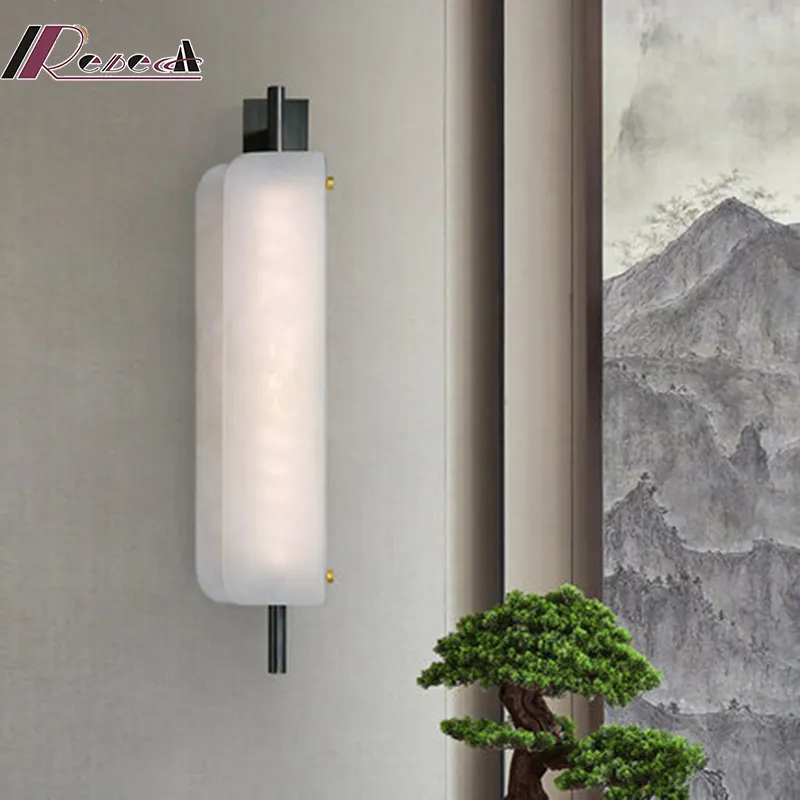 새로운 디자인 스페인어 대리석 Led 벽 램프 실내 호텔 현대 침실 벽 램프 빛