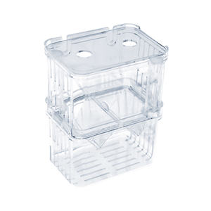 Caja de plástico transparente para acuario, recipiente de cría de peces acrílico, <span class=keywords><strong>doble</strong></span> Guppies, incubadora de incubar, aislamiento para el hogar - Product Image 2