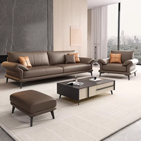 Canapé d'angle moderne 3 places en cuir PU avec éponge haute densité pour bureau et salon