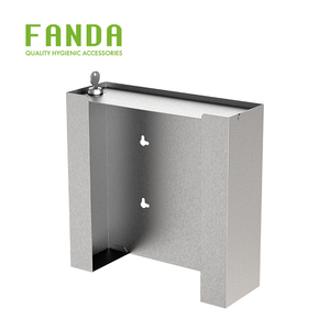 Double 304 Stainless Steel Disposable Glove Box Holder With Lock for Medical & Food Processing - Product Image 5