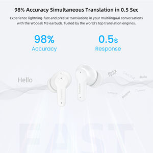 سماعات Wooask M3 للترجمة في الوقت الفعلي سماعات أذن للمترجمين الصوتي سماعات أذن للترجمة باللغة دون اتصال بالإنترنت لأعمال السفر - Product Image 6