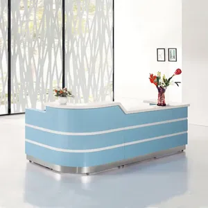 2023 JIYOU Bureau de réception de luxe moderne <span class=keywords><strong>en</strong></span> bois, finition laquée brillante, pour salon, hôpital, bureau, modèle 2020, <span class=keywords><strong>en</strong></span> promotion - Product Image 2