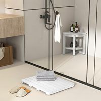 Tapis de douche extérieur à lattes en HIPS de haute qualité, facile à nettoyer, antidérapant, 330 lbs, pour baignoire, piscine, jardin, entrée