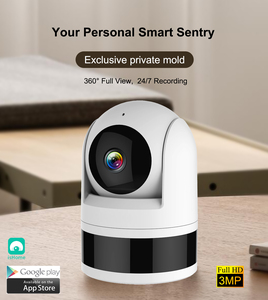 Système de caméra de sécurité à domicile WiFi sans fil IP360 PTZ 3MP Vision nocturne AI Surveillance intelligente avec détection vocale et de mouvement IP66 - Product Image 3