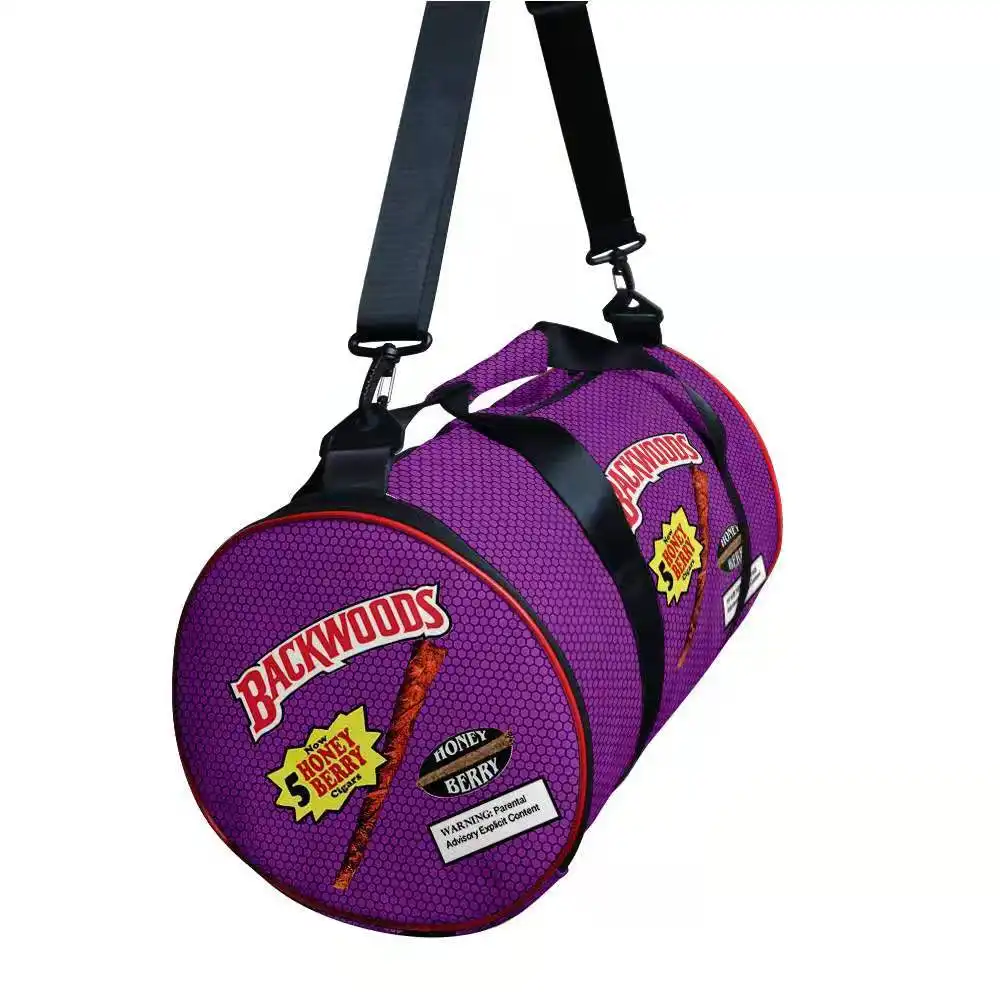 Saco de bagagem personalizado em 3d para viagem, sacola à prova d'água de charuto e cheiro para academia duffel