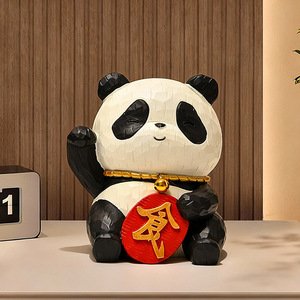 Panda Resin Ornament Craft Animal Shape Home Decoration Artistic Desktop Decor For Living Room And Gift - Product Image 1