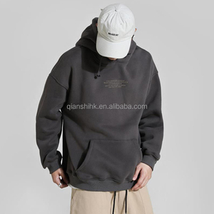 Boxy เสื้อฮู้ด400Gsm ใส่ได้ทั้งชายและหญิง, เสื้อมีฮู้ดลายขนแกะผ้าฝ้าย100% - Product Image 5