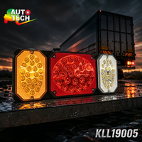 Feu arrière LED pour camion, clignotant, 12V 24V, feu de freinage, de position et de recul, 4.8W 4.4W, rouge ambre, tout-terrain, étanche IP67, lampe automobile