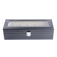 Luxe opbergdoos voor horloges, 3/6/10/12 vakjes, PU leder, met venster
