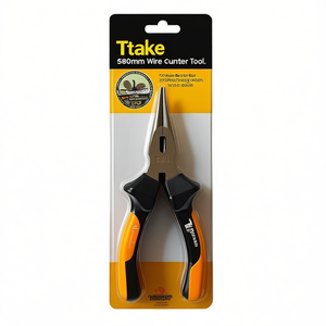 Ttake Straight Half Round Nose Pliers 180mm <b>Wire</b> Cutter Tool - Product Image 2