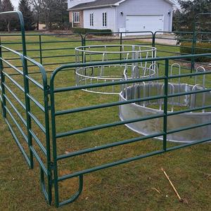 粉末涂层5英尺6英尺12英尺二手金属栅栏板/圆形笔板牲畜板/牛场马畜栏板 - Product Image 2