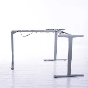 Современный внешний вид регулируемые электрические компьютерные столы стоячий угловой стол с тремя ножками