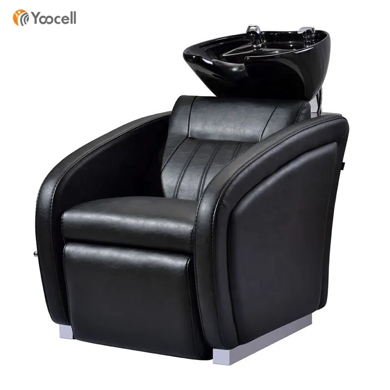 Yoocell Top quality hairdressing shampoo chair hairdo backwash baths with ceramic wash bowl