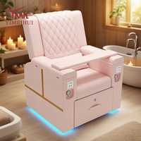 Mobilier de salon rose Pied Spa Chaise avec massage Manucure Pédicure Chaise de salon