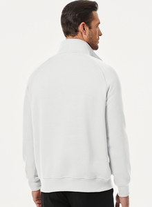 <span class=keywords><strong>Felpa</strong></span> da Uomo di Alta Qualità <span class=keywords><strong>con</strong></span> Zip a un Quarto, in Pile, Tinta Unita, <span class=keywords><strong>con</strong></span> Tasche, Ideale per l'Inverno - Product Image 4