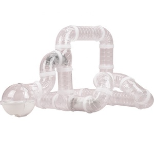 Paquete de 8 <span class=keywords><strong>tubos</strong></span> curvos transparentes para mascotas, jaula, túnel, juguete para hámster, túnel de conexión creativo DIY, tubo deportivo externo para hámster - Product Image 5