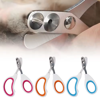 Coupe-ongles pour chien et chat en acier inoxydable, double trou, anti-saignement, outil de toilettage pour animaux de compagnie