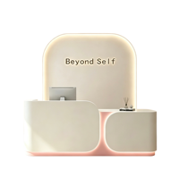 Bureau d'accueil minimaliste en MDF style crème avec tiroirs pour salon de beauté, magasin de vêtements, studio de danse, entreprise