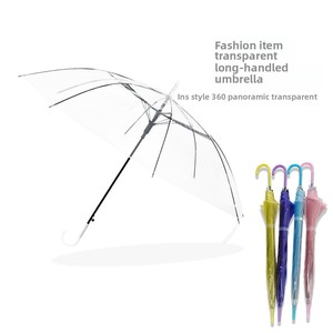 Khuyến mãi tùy chỉnh logo PVC rõ ràng ô giá rẻ giá bán tự động trong suốt thẳng ô rõ ràng dài xử lý - Product Image 1