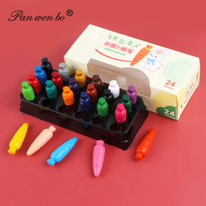 Crayons écologiques de haute qualité 12/24 couleurs Crayons lavables faciles à tenir pour les enfants - Product Image 3
