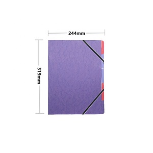 2024 nhà máy lehui Chất lượng cao các tông Divider thư mục tập tin đàn hồi ban nhạc-Bảo đảm chỉ số giấy các loại màu sắc bền nộp hồ sơ - Product Image 4